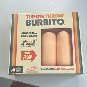 Throw Throw Burrito Dodgeball Card Game by exploding kittens like new! 7 and up